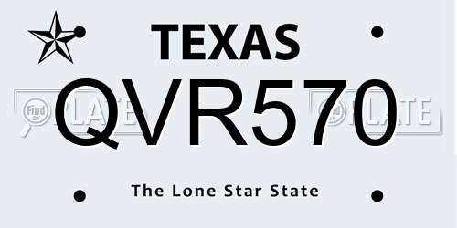 QVR570 Texas License Plate