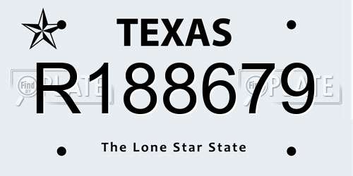 R188679 Texas License Plate