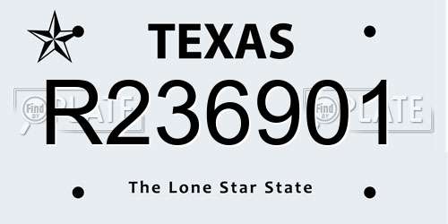 R236901 Texas License Plate