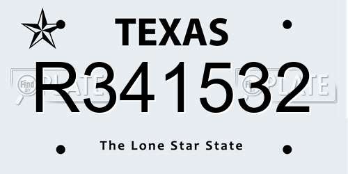 R341532 Texas License Plate