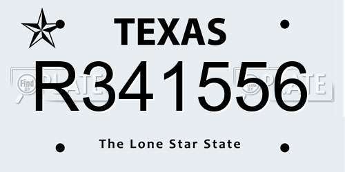 R341556 Texas License Plate