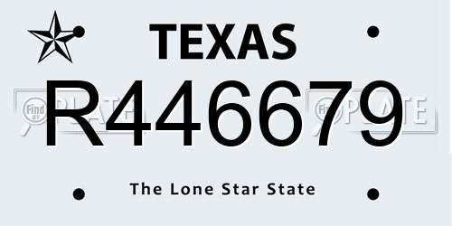 R446679 Texas License Plate