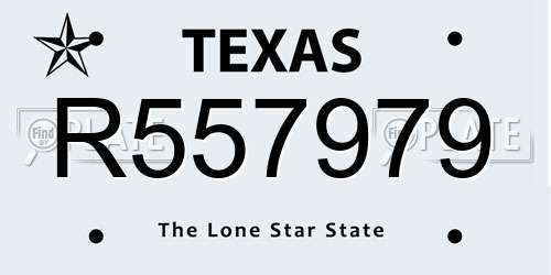 R557979 Texas License Plate
