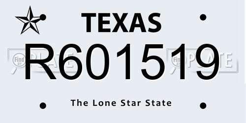 R601519 Texas License Plate