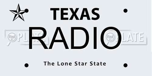 RADIO Texas License Plate