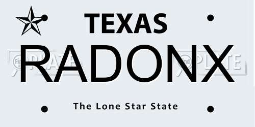 RADONX Texas License Plate