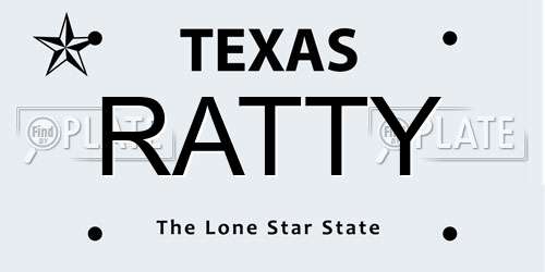 RATTY Texas License Plate