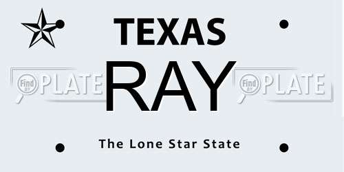 RAY Texas License Plate