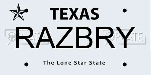 RAZBRY Texas License Plate