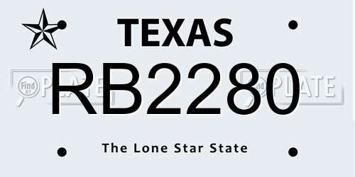 RB2280 Texas License Plate