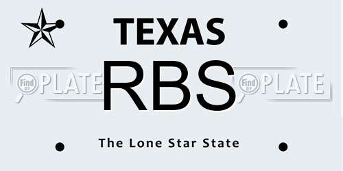 RBS Texas License Plate
