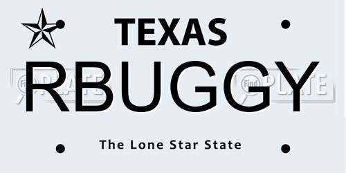RBUGGY Texas License Plate