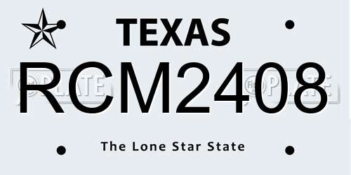 RCM2408 Texas License Plate