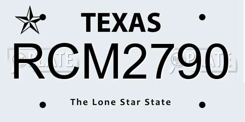 RCM2790 Texas License Plate