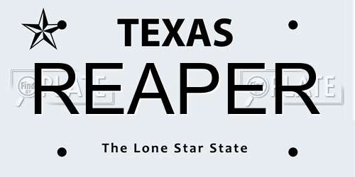 REAPER Texas License Plate