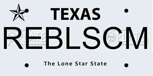 REBLSCM Texas License Plate