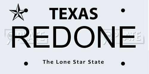 REDONE Texas License Plate