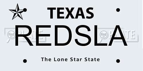 REDSLA Texas License Plate