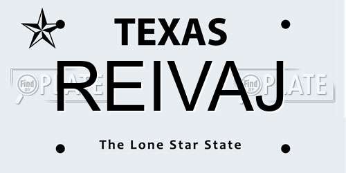 REIVAJ Texas License Plate