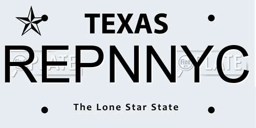 REPNNYC Texas License Plate