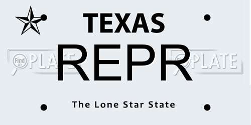 REPR Texas License Plate