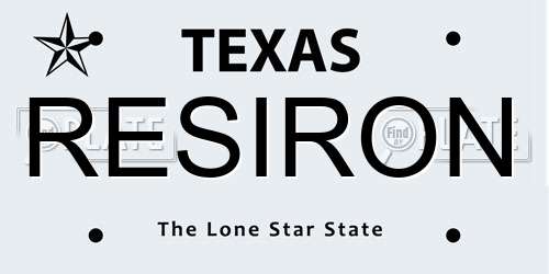 RESIRON Texas License Plate