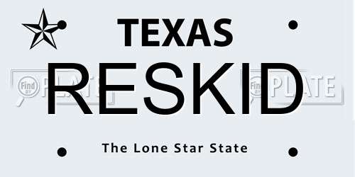 RESKID Texas License Plate