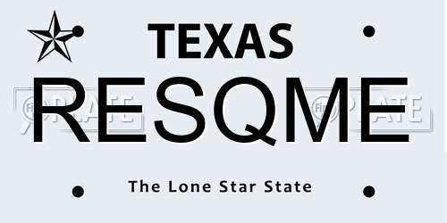 RESQME Texas License Plate