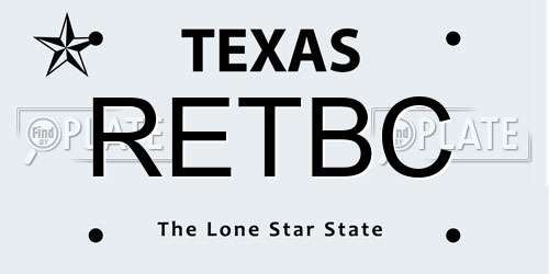 RETBC Texas License Plate