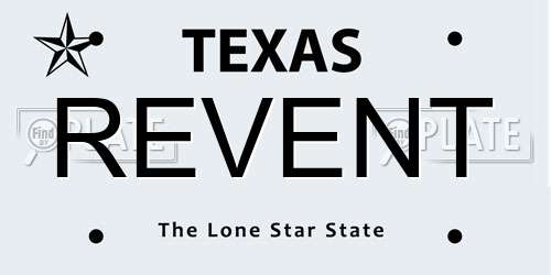 REVENT Texas License Plate