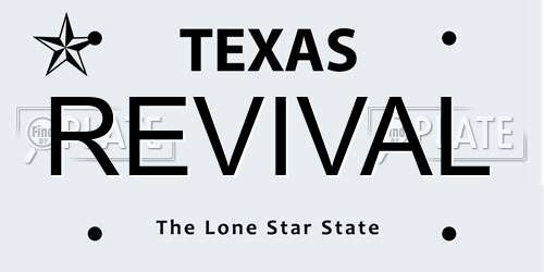REVIVAL Texas License Plate