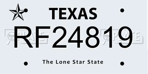 RF24819 Texas License Plate
