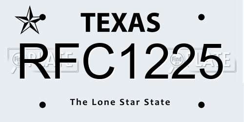 RFC1225 Texas License Plate