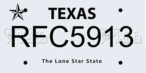 RFC5913 Texas License Plate
