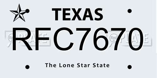 RFC7670 Texas License Plate