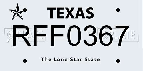 RFF0367 Texas License Plate