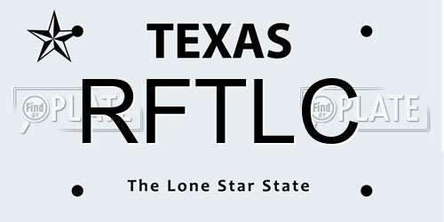 RFTLC Texas License Plate