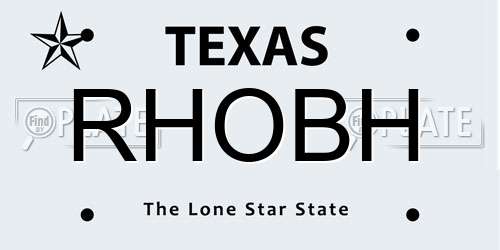 RHOBH Texas License Plate