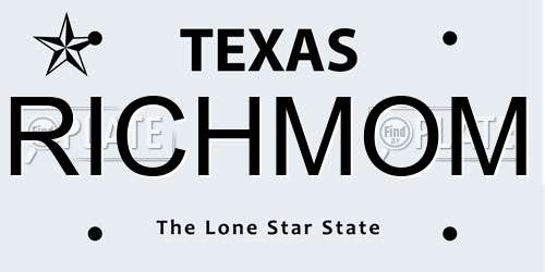 RICHMOM Texas License Plate