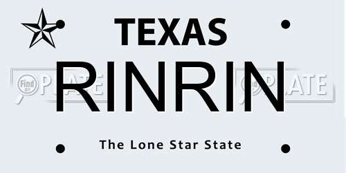 RINRIN Texas License Plate