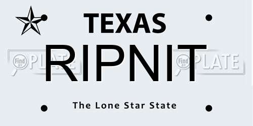 RIPNIT Texas License Plate