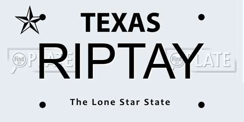 RIPTAY Texas License Plate