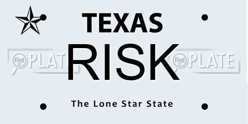 RISK Texas License Plate