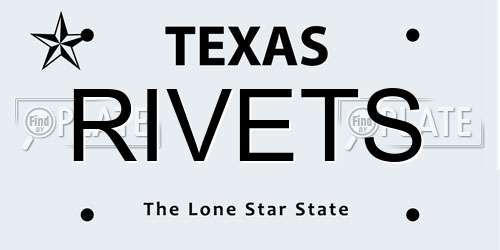 RIVETS Texas License Plate