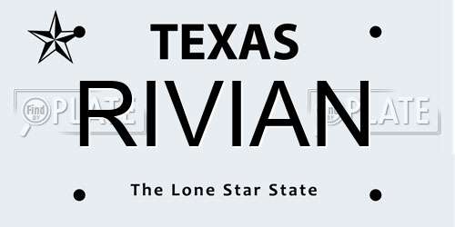 RIVIAN Texas License Plate