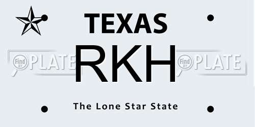 RKH Texas License Plate