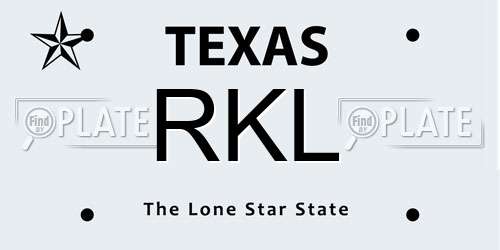 RKL Texas License Plate