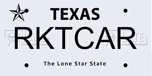RKTCAR Texas License Plate