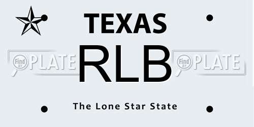 RLB Texas License Plate