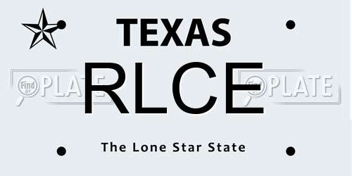 RLCE Texas License Plate